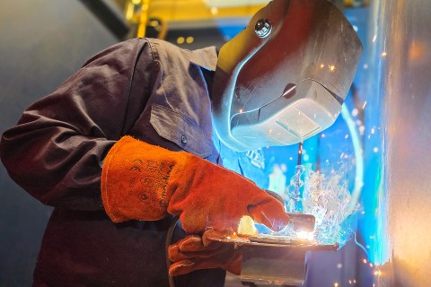 Welding student