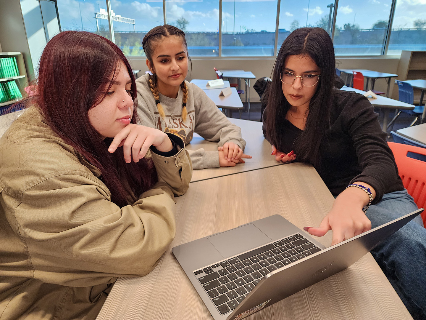 Students Looking at Computer