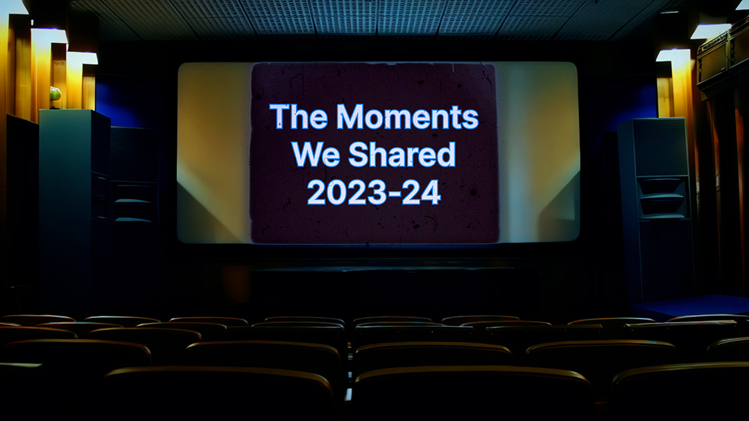 Movie Theater with Title on Screen