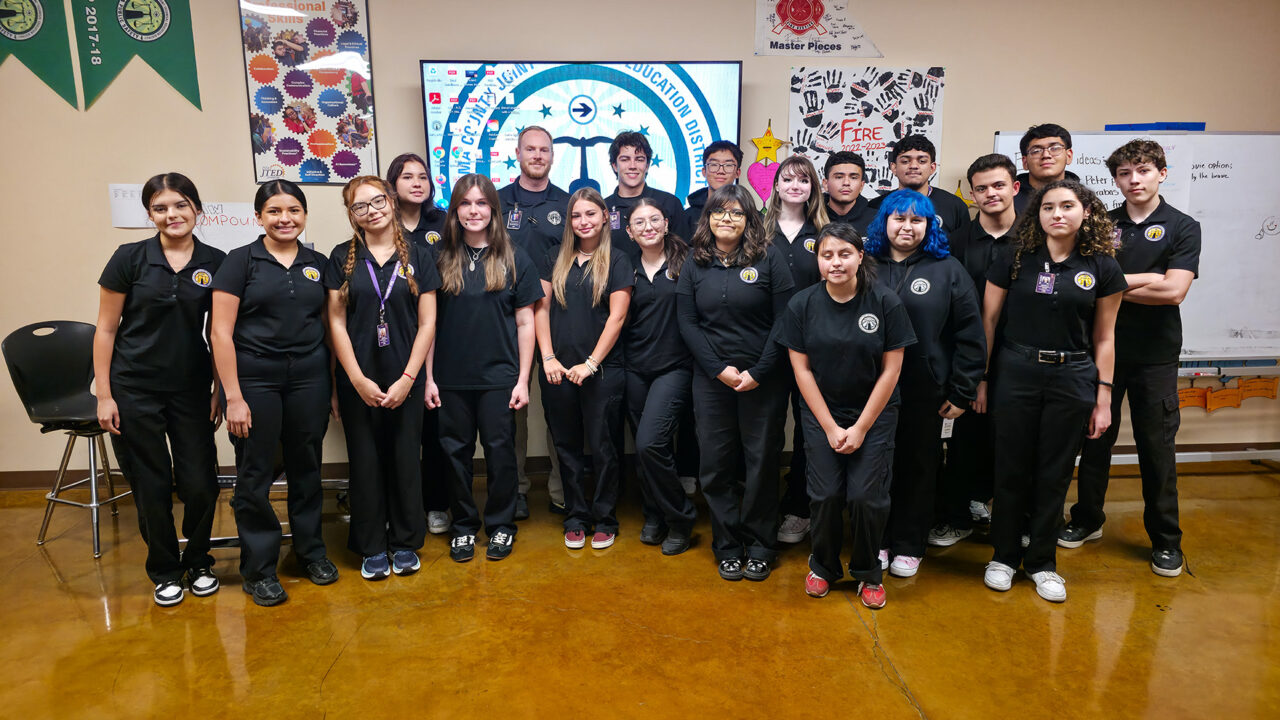 Students and Teacher Class Picture