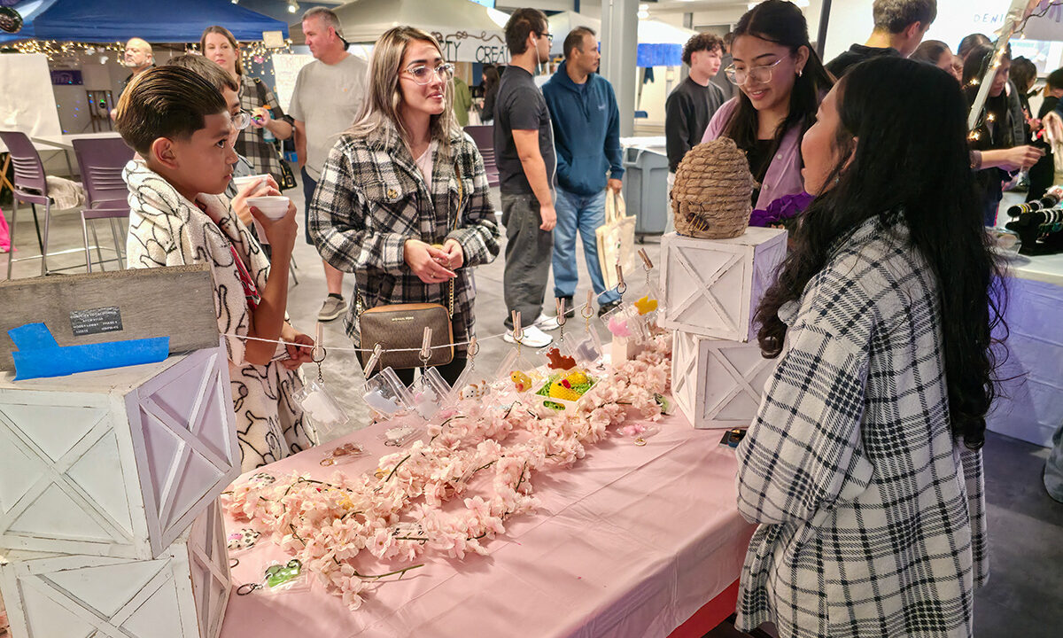 Student selling products