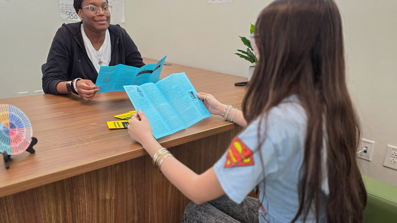Students practicing therapy session