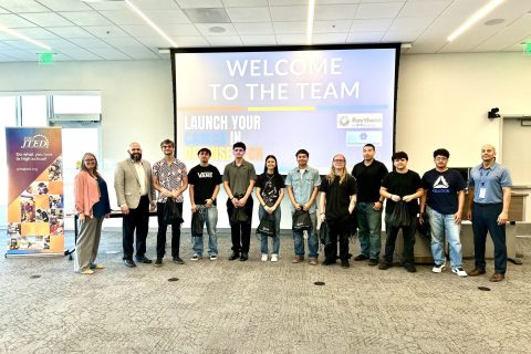 group of students who are participating in Raytheon Bridge Program